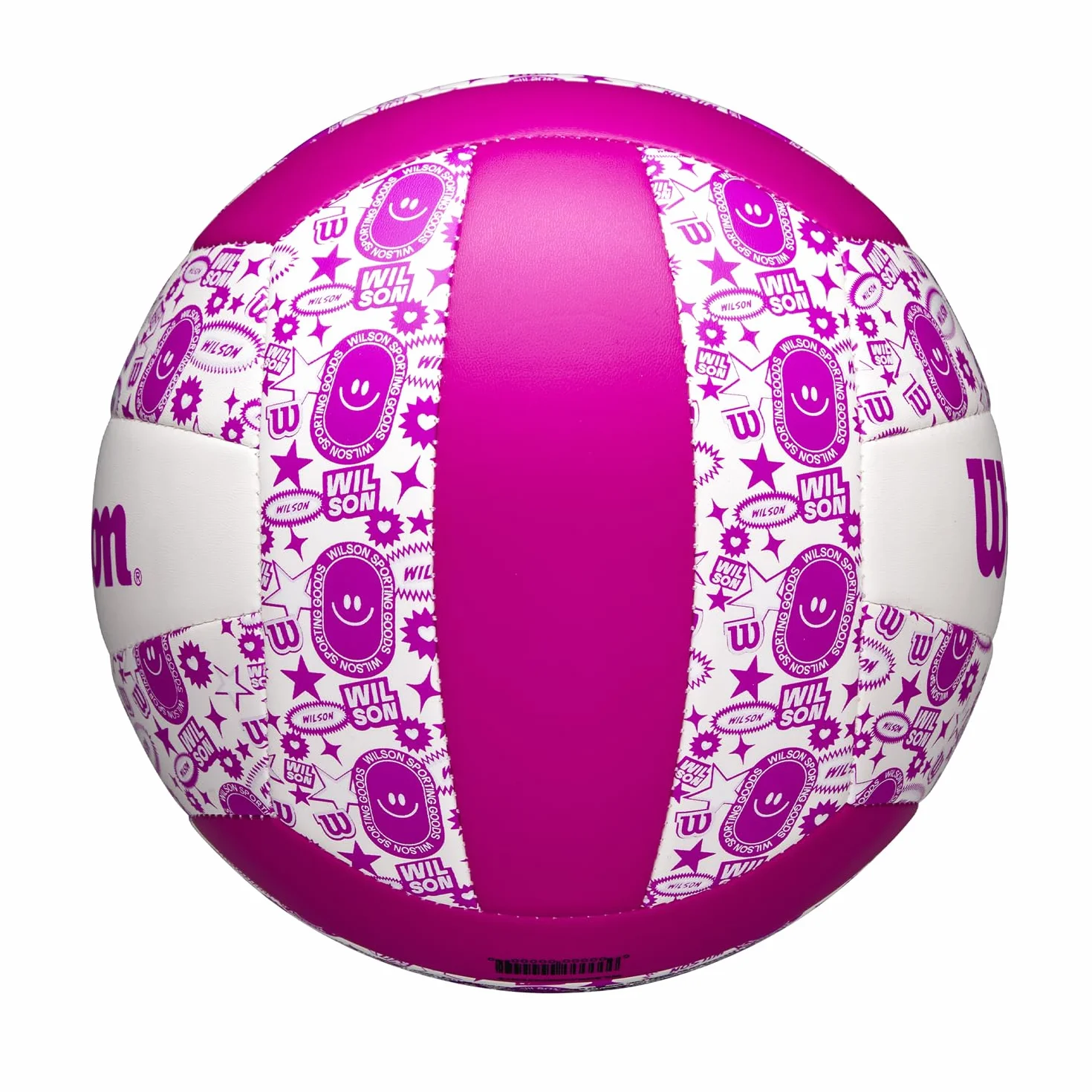 Wilson Pelota de Voleibol Stamp, Cuero Sintético, Tamaño Oficial, Morado y Blanco
