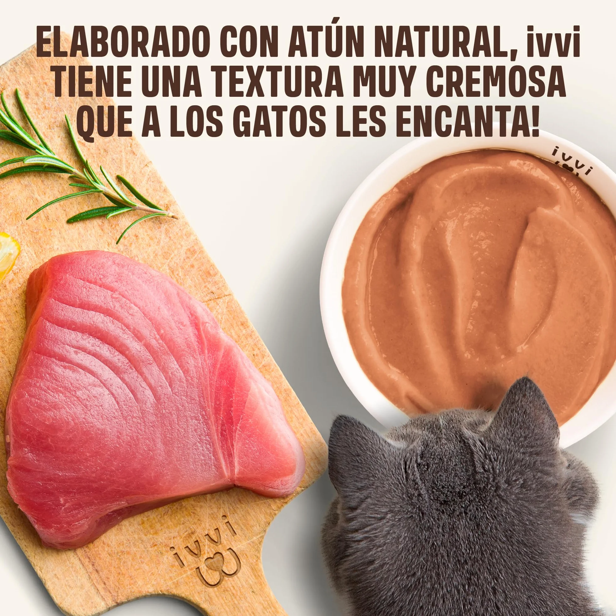 ivvi Anti Bolas de Pelo para Gatos – Anti-Hairball Esencia Crema Funcional con Malta, Olmo Rojo, inulina y psyllium – Ayuda a Eliminar Bolas de Pelo – 30x15g – con atún Real