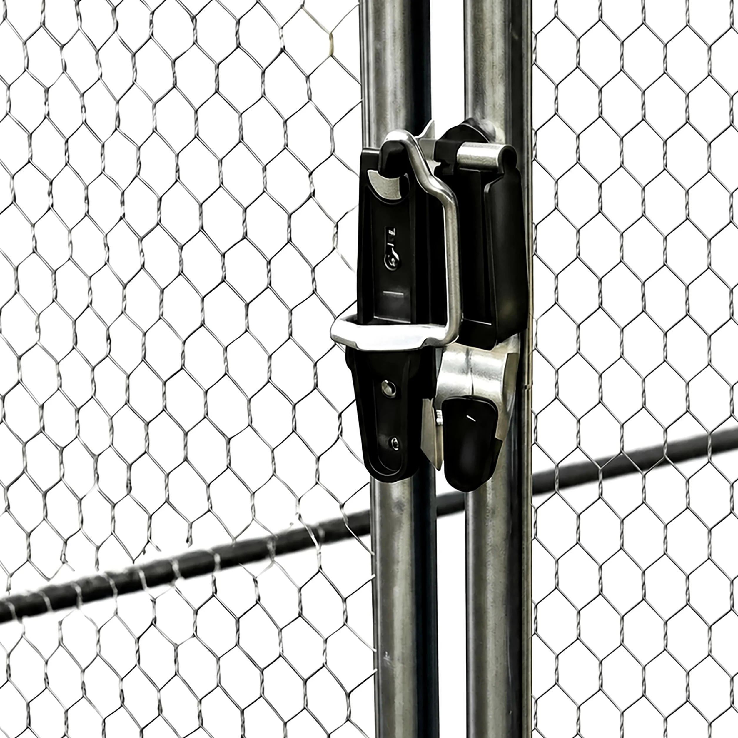 Relaxdays Recinto para Perros 2 x 2 x 3 m, Cubierta Solar, Plata | Pestillos, animales pequeños, aves de corral, gallinero