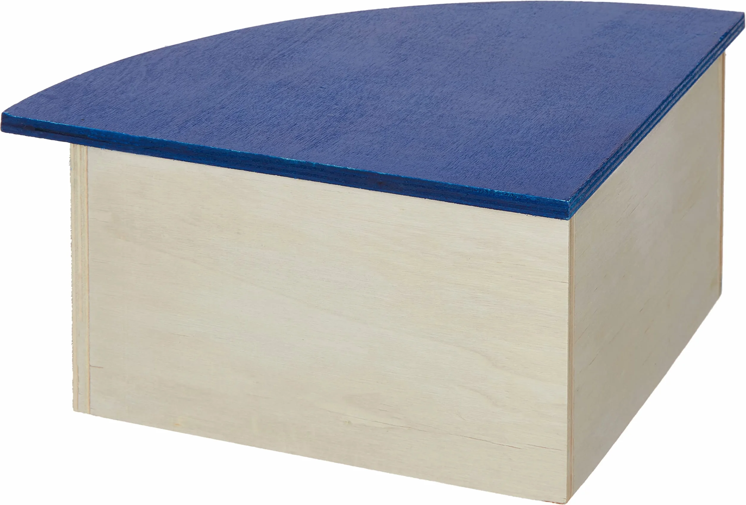 Croci Wood Corner House Blue Rood Casa de Madera para Hámsteres, Mascotas Pequeñas, Cobayas, Forma de Esquina, Techo Azul, 29 x 13 x 21 cm