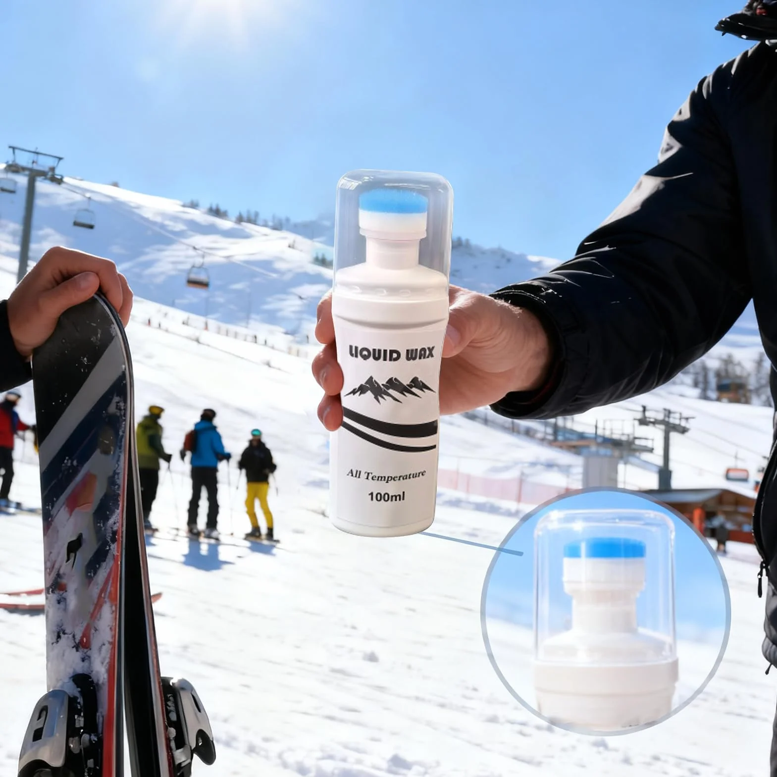 Pasta para Snowboard Todas Las Temperaturas 100ml De Carreras Fácil De Aplicar Esquí Deportes Invierno