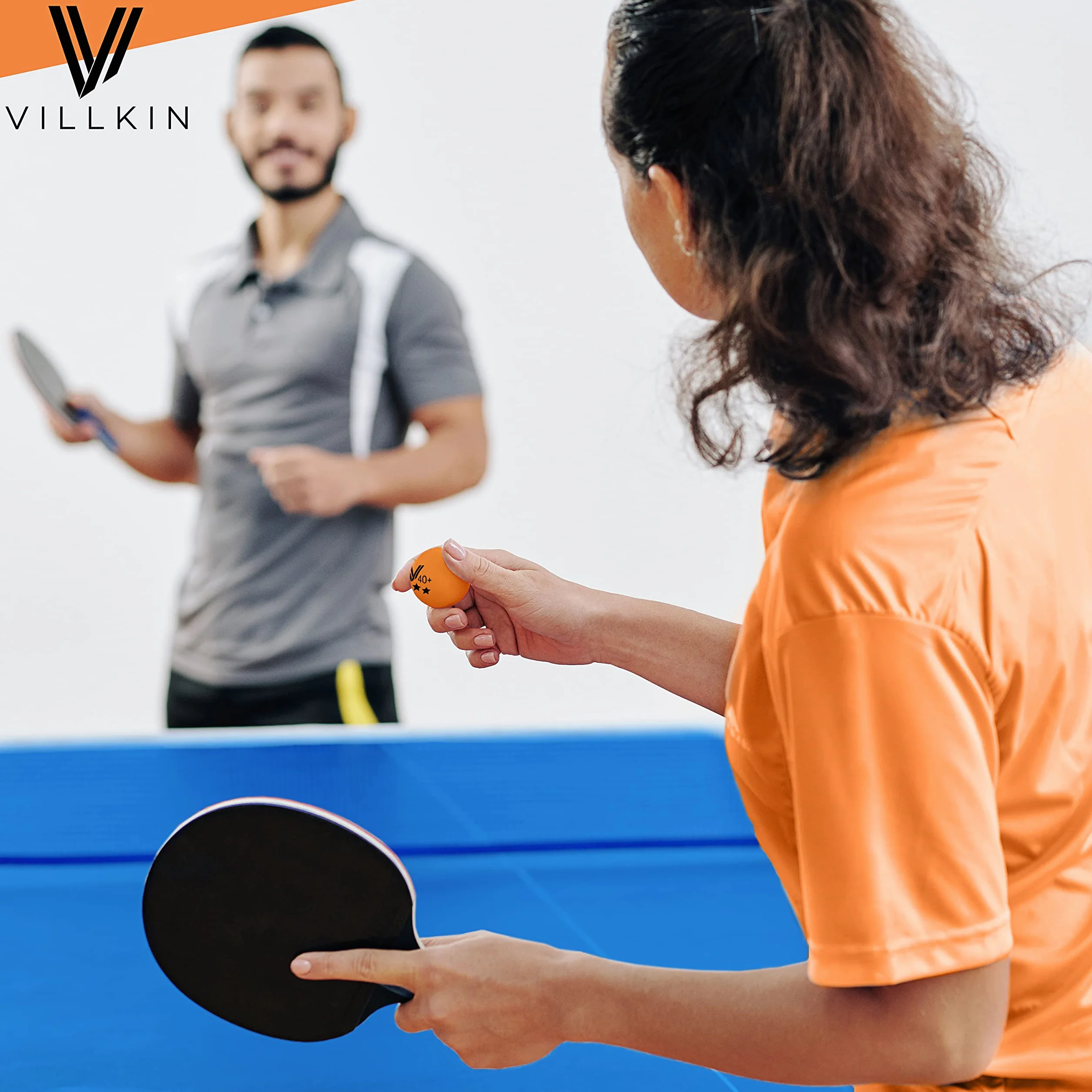 Villkin Pelotas de ping pong 40 mm 24 unidades naranja