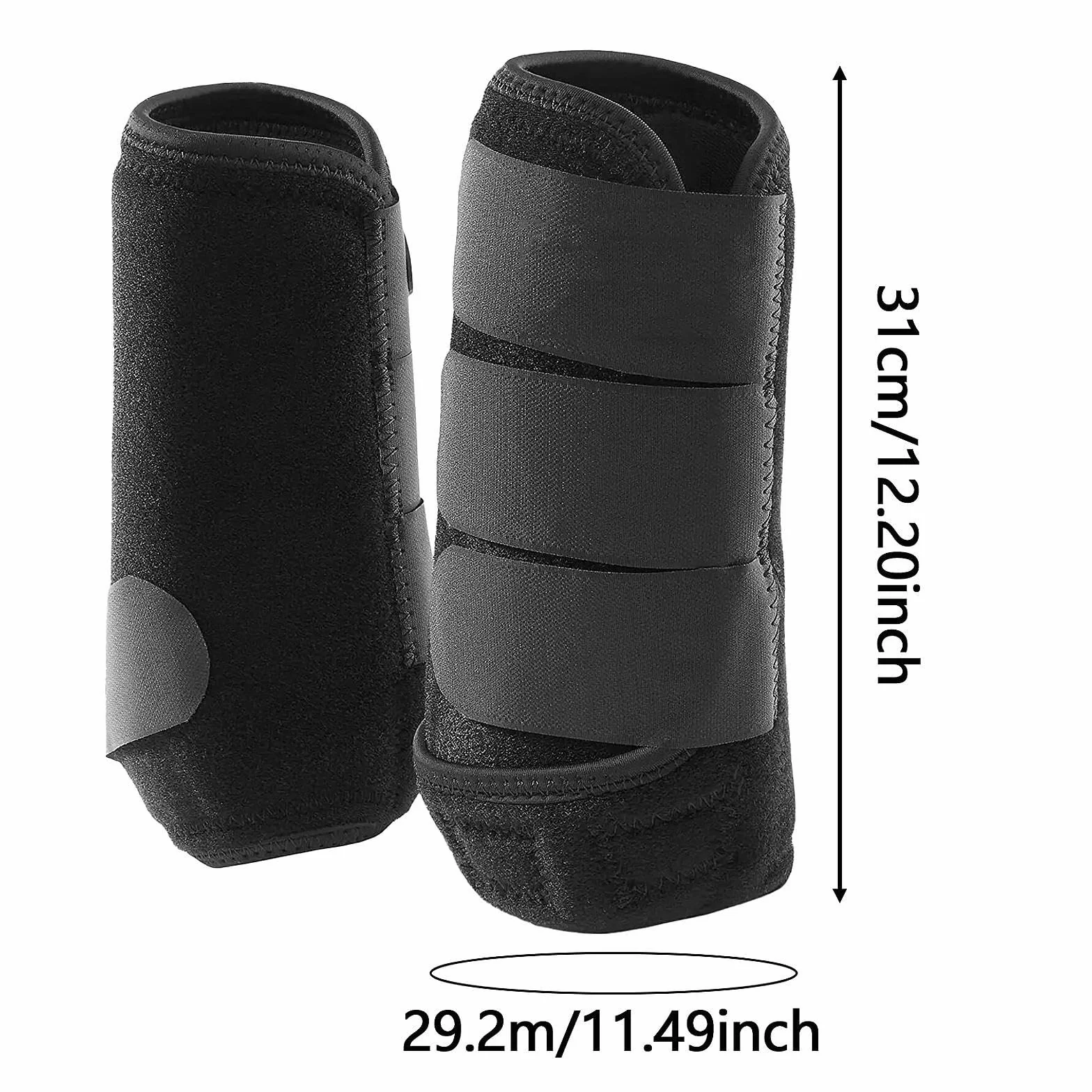 2X Protectores de Patas Delanteras y traseras para Caballos, con absorción de Impacto, para Entrenamiento, equitación y Equipo Ecuestre