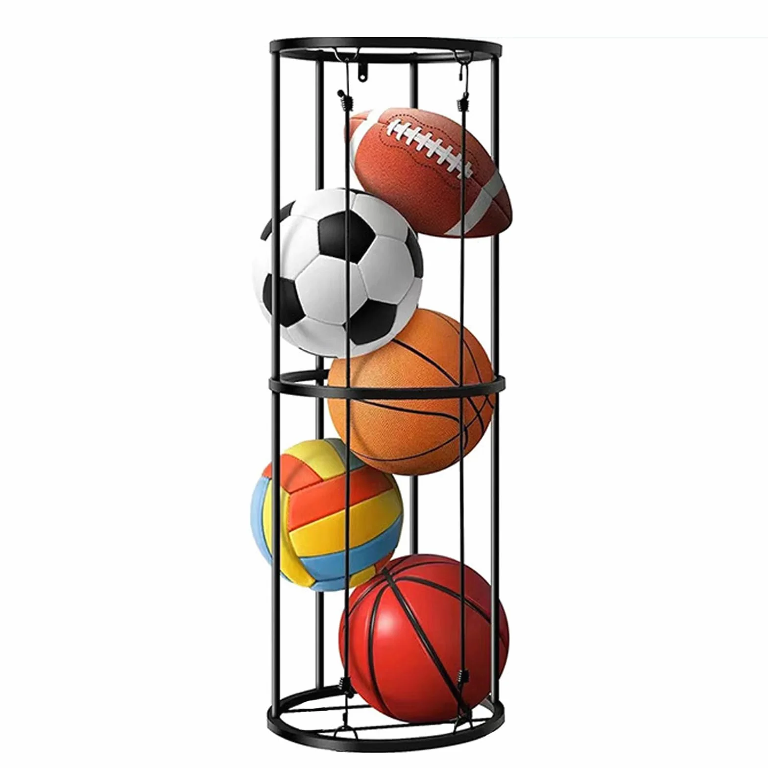 HAMON Soporte de bola vertical extraíble montado en pared, organizador de almacenamiento