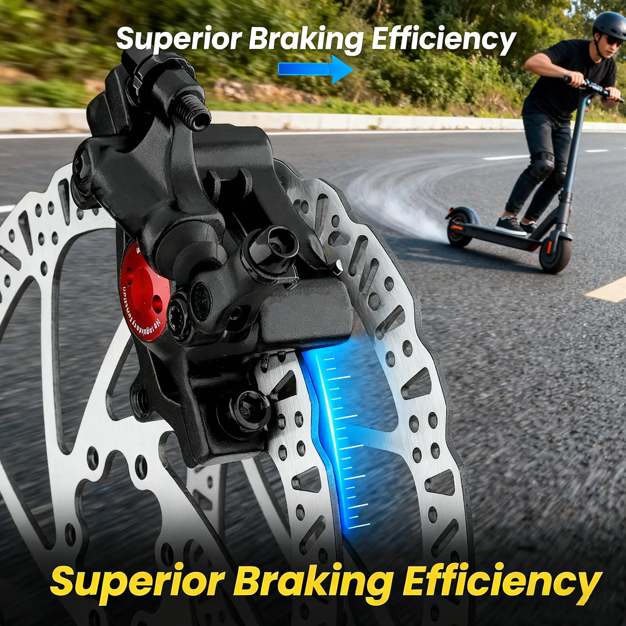 GOTRAX Black Patín de Freno Aleación de Aluminio para Patinete Eléctrico