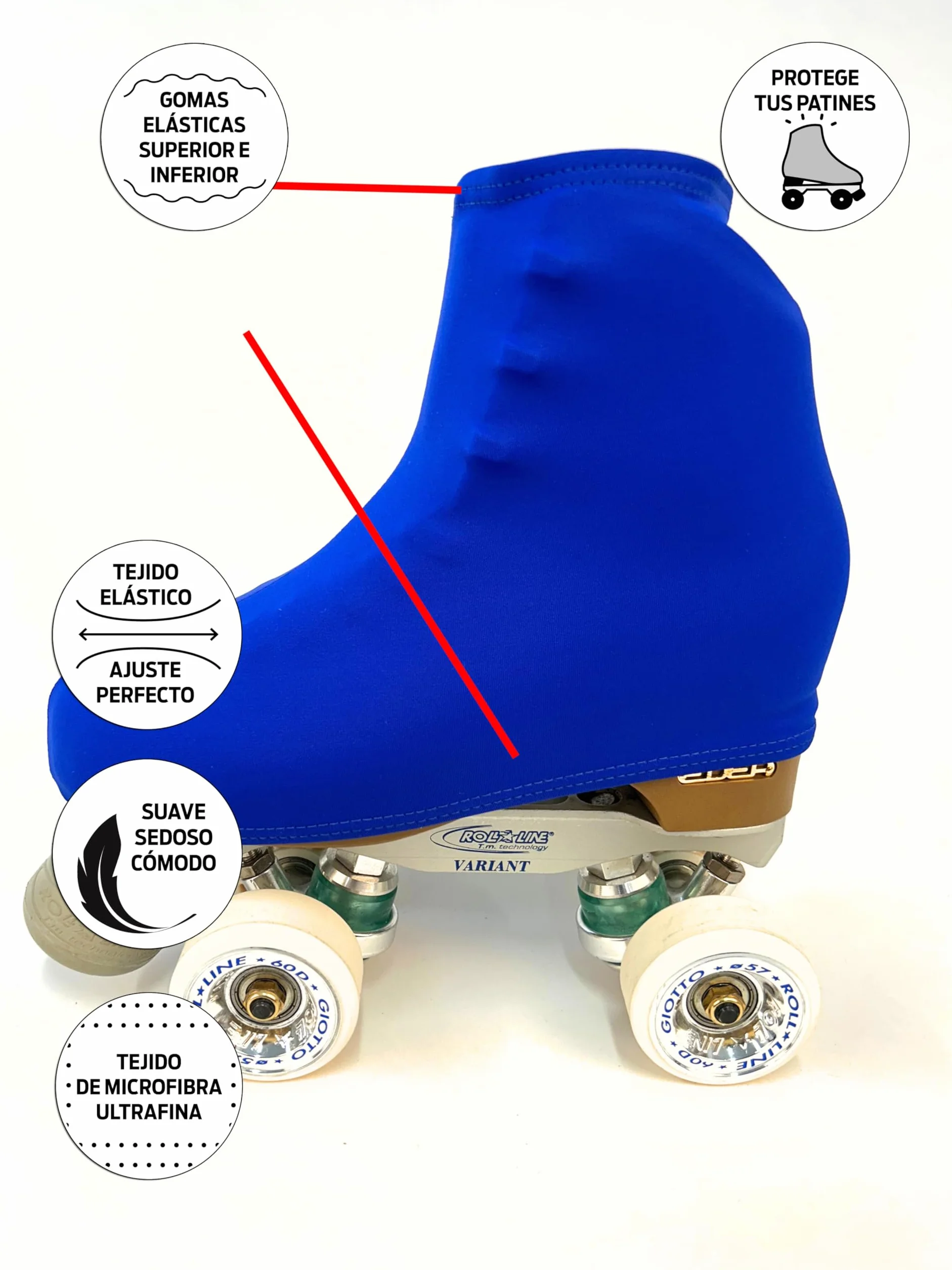 CRLSPORT Funda Patín para Patinaje Artístico y en Línea, 180 Densidad, Talla Universal