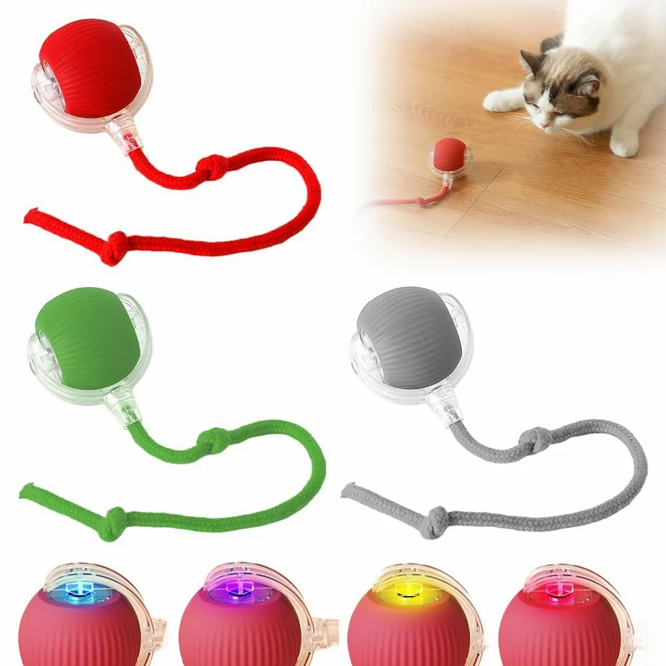 Pelotas de juguete interactivas para gatos, juguetes para gatos adultos aburridos de interior, bola interactiva inteligente para gatos y perros, juguetes para gatos de interior, bola de mascotas Peppy