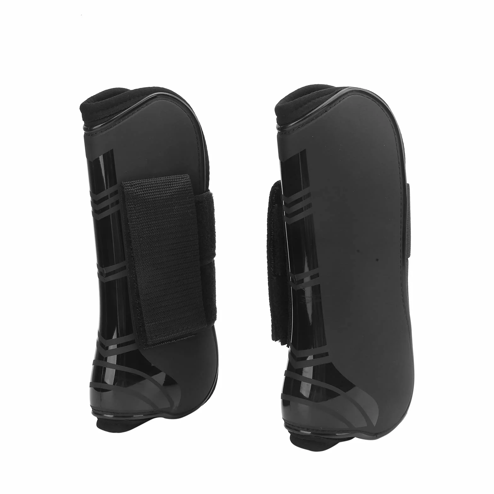 Aeun Botas de Tendón de Caballo de PU, 4 Piezas Botas de Soporte de Caballo Botas Protectoras de Pezuña de Caballo Protector de Pierna de Caballo para Salto de Caballo para Mantenerse Cómodo