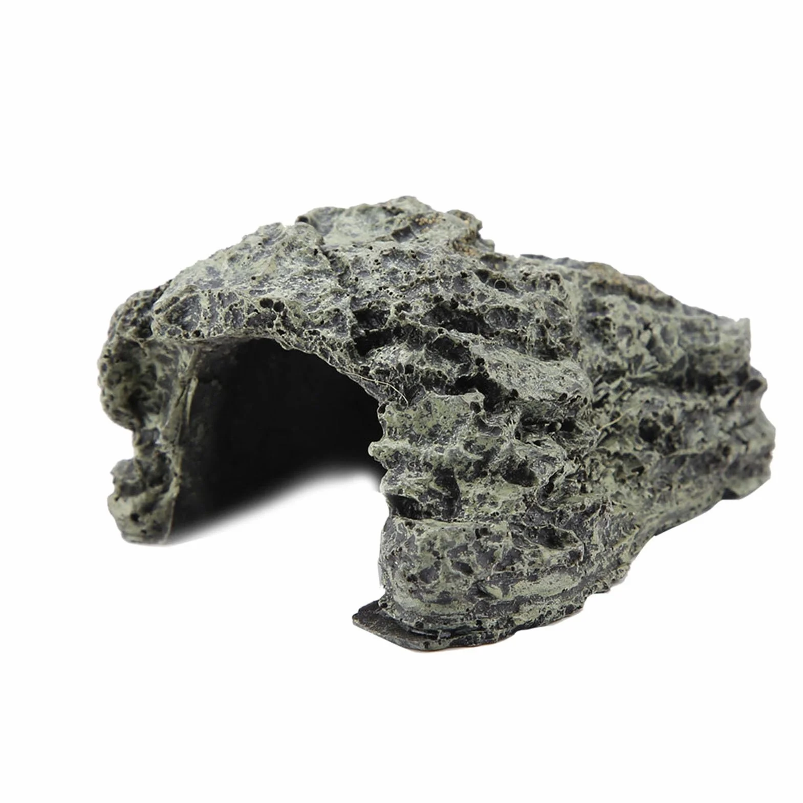 Ejoyous Cueva de Ocultación de Peces, Diseño de Doble Función, Refugio de Resina de Roca de Decoración de Tanque de Escondite de Gecko, para Gecko, Ranas, Pescado, Cangrejos, con Nuestros Accesorios