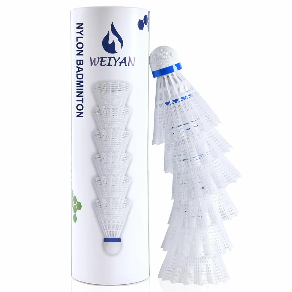 Flintronic Volantes de Bádminton 12PCS Nailon Duradero Plástico para Exteriores e Interiores