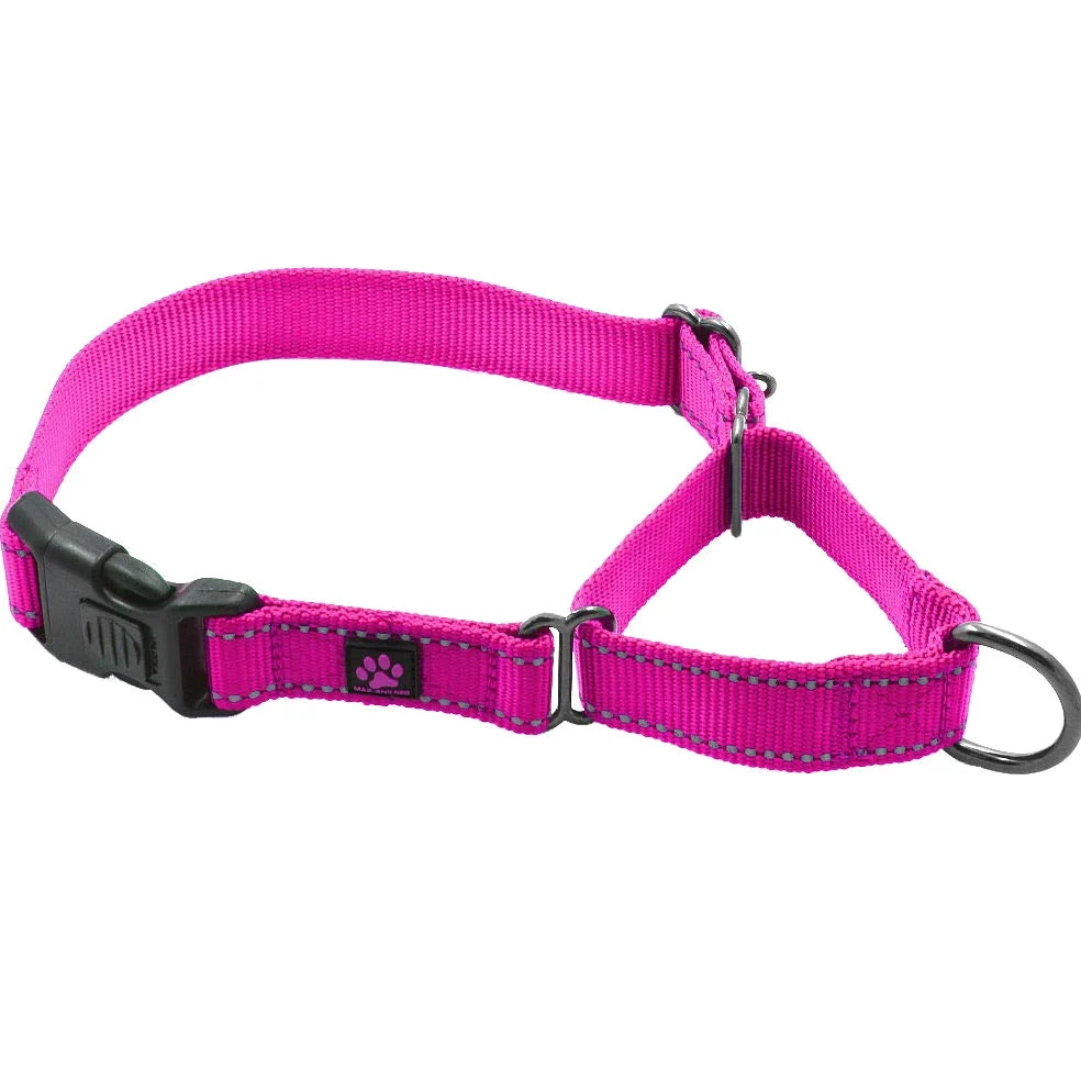 Max and Neo Collar Martingale de nailon, donamos un collar a un perro rescate por cada collar vendido (mediano, rosa)
