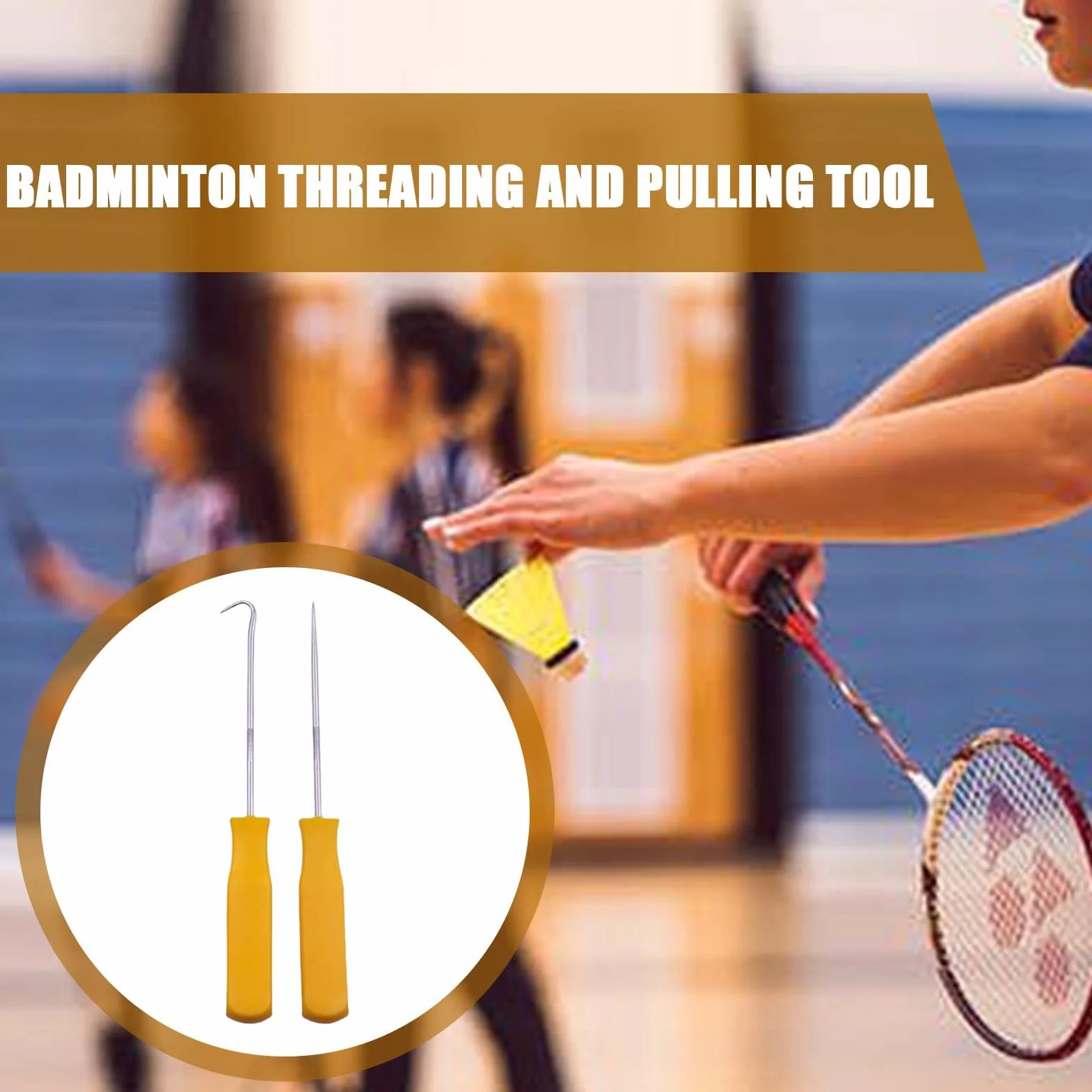 Juego de herramientas para raquetas de tenis y bádminton con cuerdas y gancho