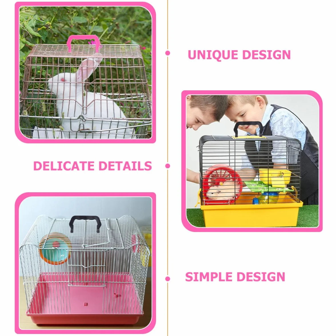 Asa para Jaula de Transporte de Mascotas de Plástico, Paquete de 20 Piezas, Segura y Conveniente para Jaulas de Pájaros y Pequeños Animales