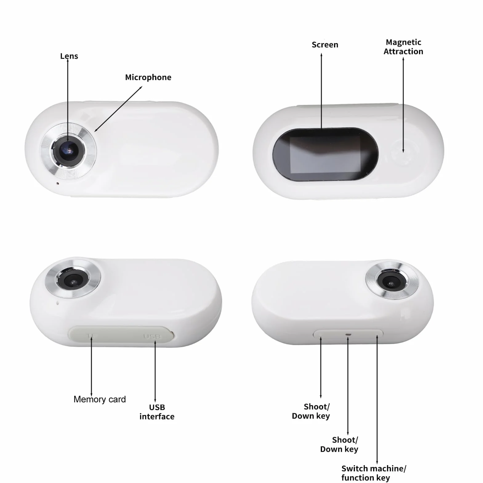 Tonysa Collar para Mascotas con Cámara para Vídeos y Fotos, HD WiFi USB Recargable para Cámara de Mascotas con Gran Angular de 170° y Pantalla Digital, Collar de Seguimiento de Perros
