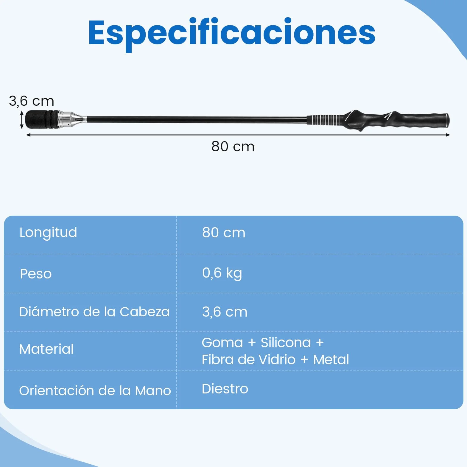 COSTWAY Entrenador de Golf, Ayuda de Entrenamiento Velocidad, Flexibilidad, Equilibrio, Tempo y Fuerza, Corrección del Ritmo del Swing con Sonido