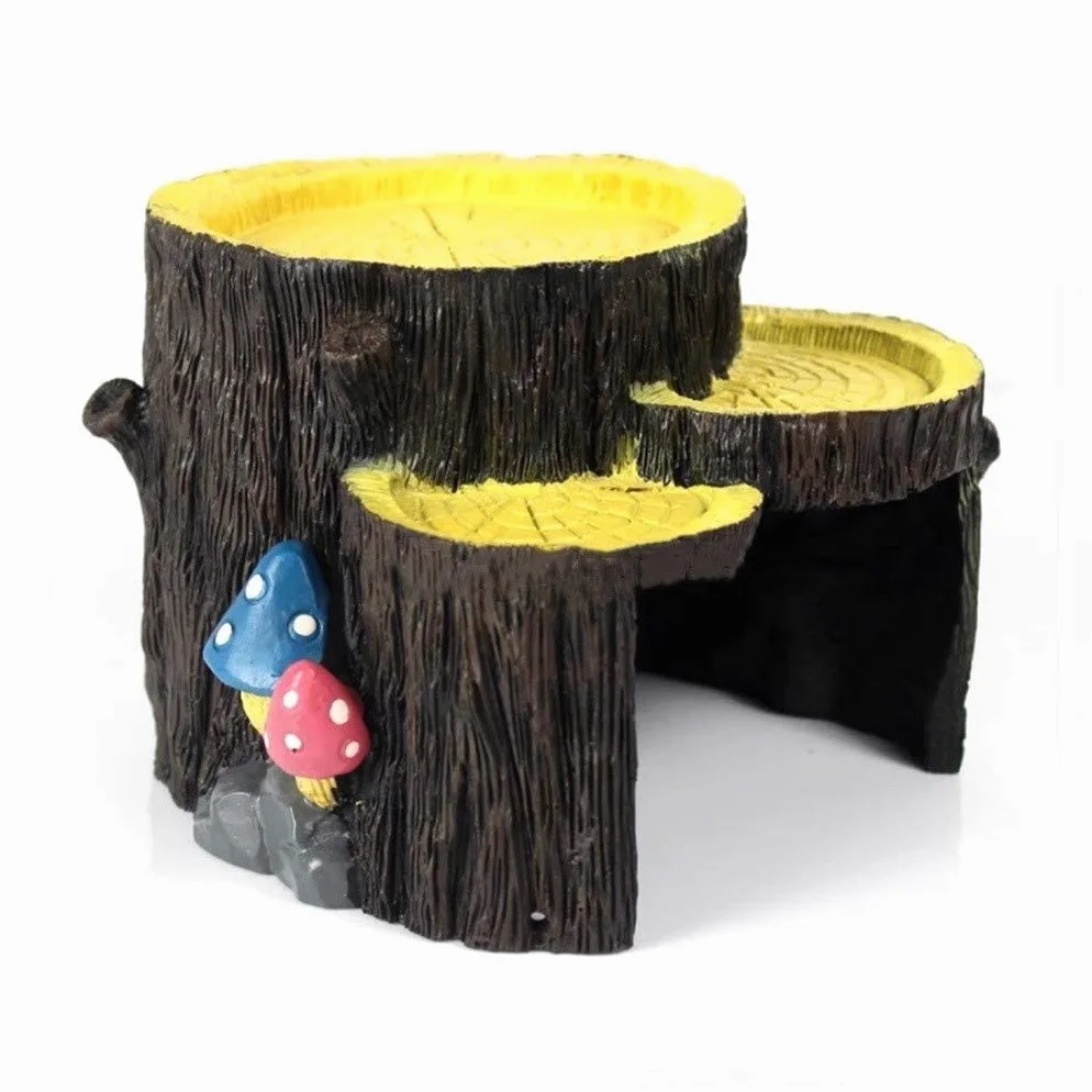Escondite de Agujeros para árboles, Caja de Cueva para Reptiles y Acuario de Anfibios, decoración de Esquina de hábitat, escondites de Tortugas, Serpientes y lagartos, Accesorios, Adornos