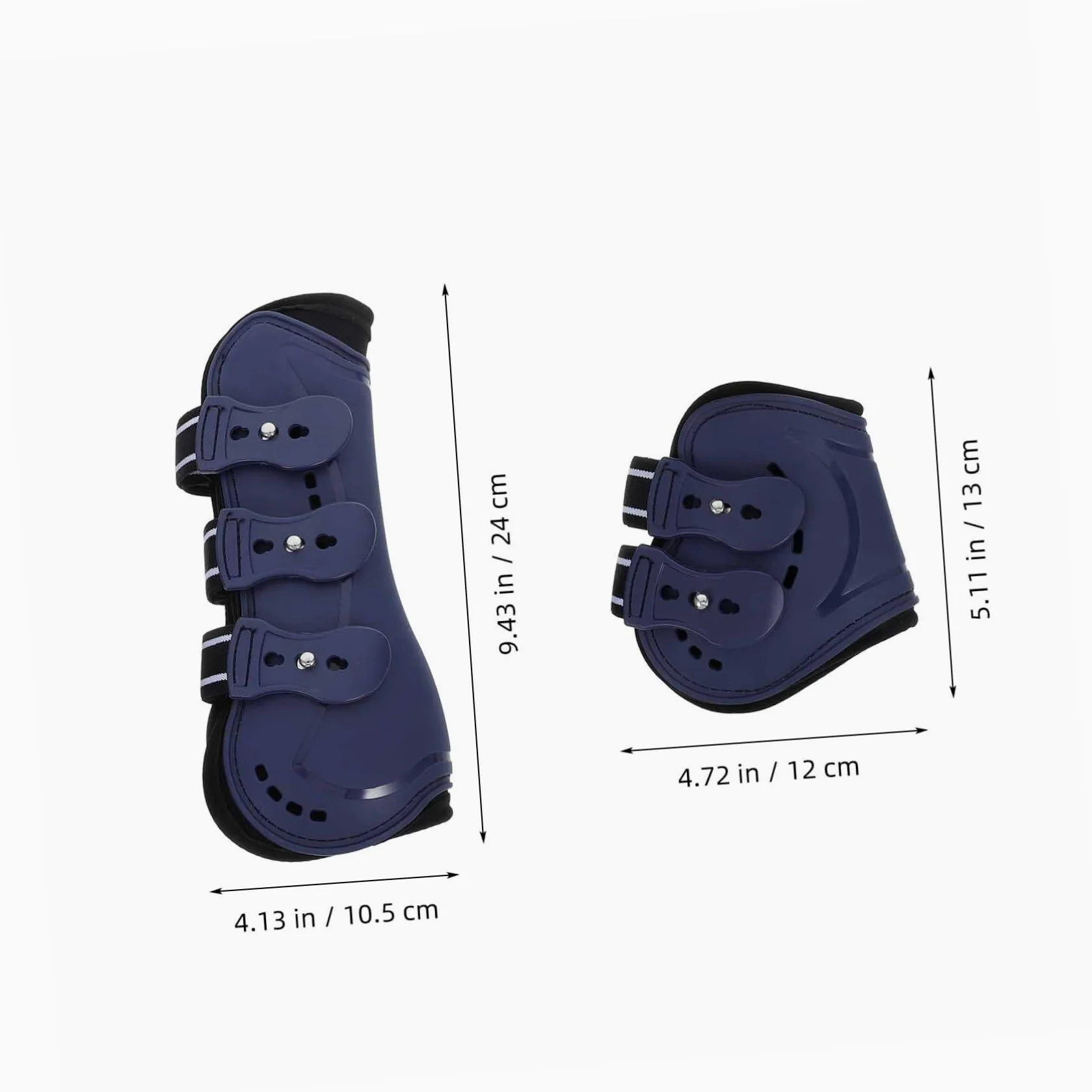 Happyyami 4piezas Botas Protectoras para Caballos De PU Ajustables para Protección De Tendones y Fetlock para Entrenamiento y Salto Equitación Mediano
