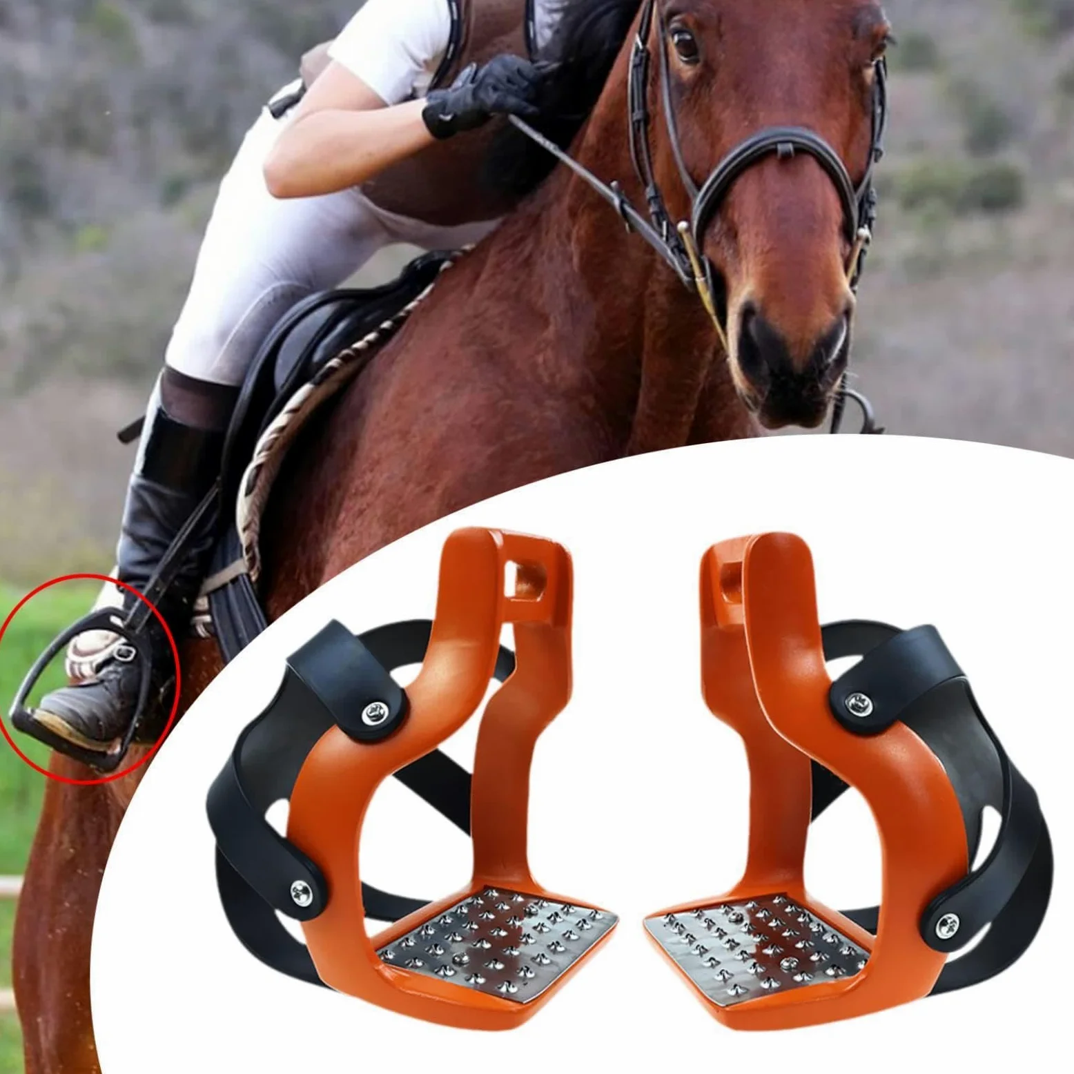 2 Piezas de Estribos para Caballos, Equipo Ecuestre para Entusiastas, Paseos, Deportes Al Aire Libre, Herramienta para Montar, EST