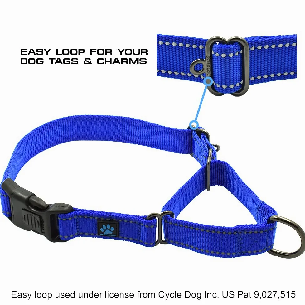 Max and Neo Collar Martingale de nailon, donamos un collar a un perro rescate por cada collar vendido (mediano, rosa)