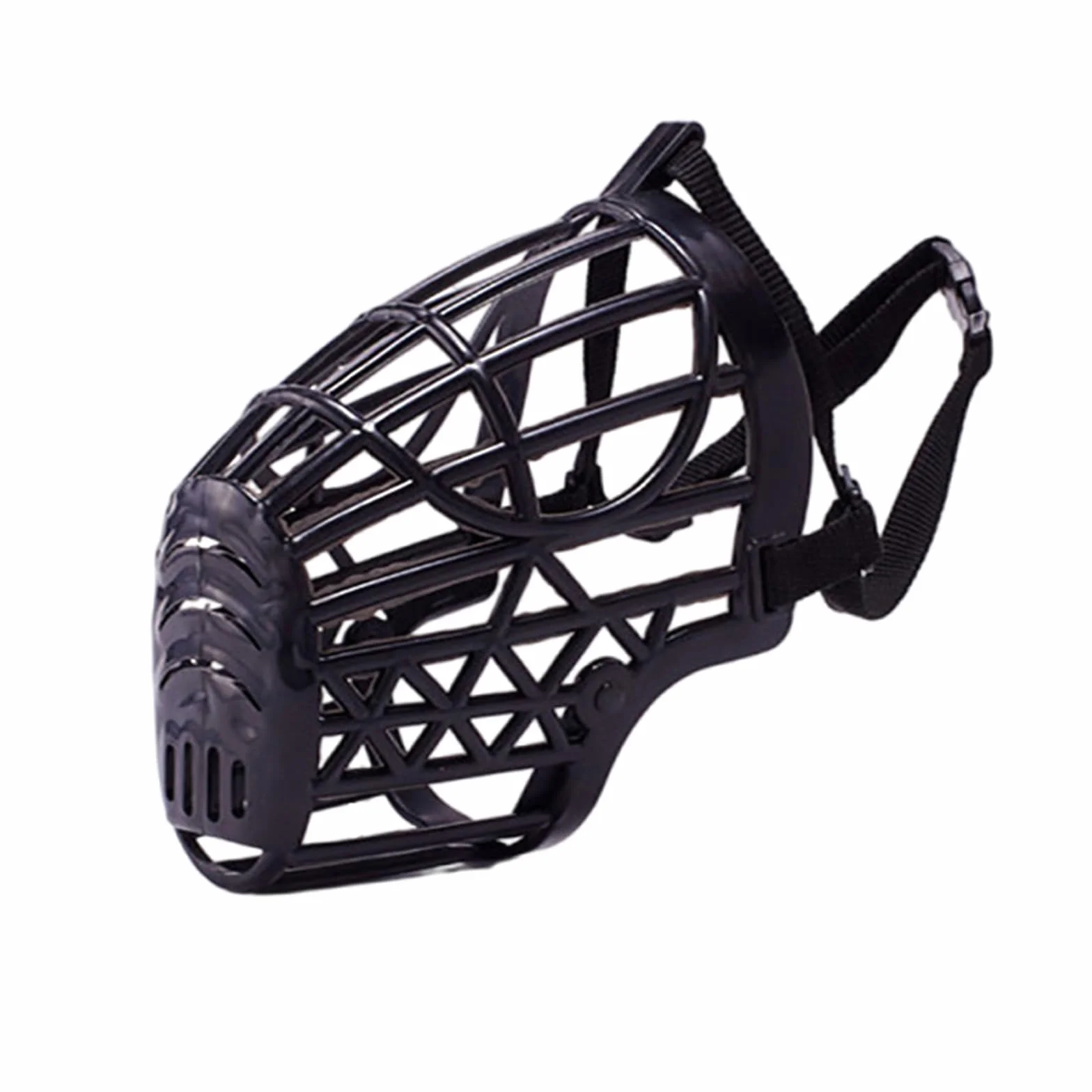 Bozal para Perros, Bozal antiladridos, Transpirable, Ajustable, Acolchado, Permite jadear y Beber, de plástico, cómodo(Black 1,No. 1)