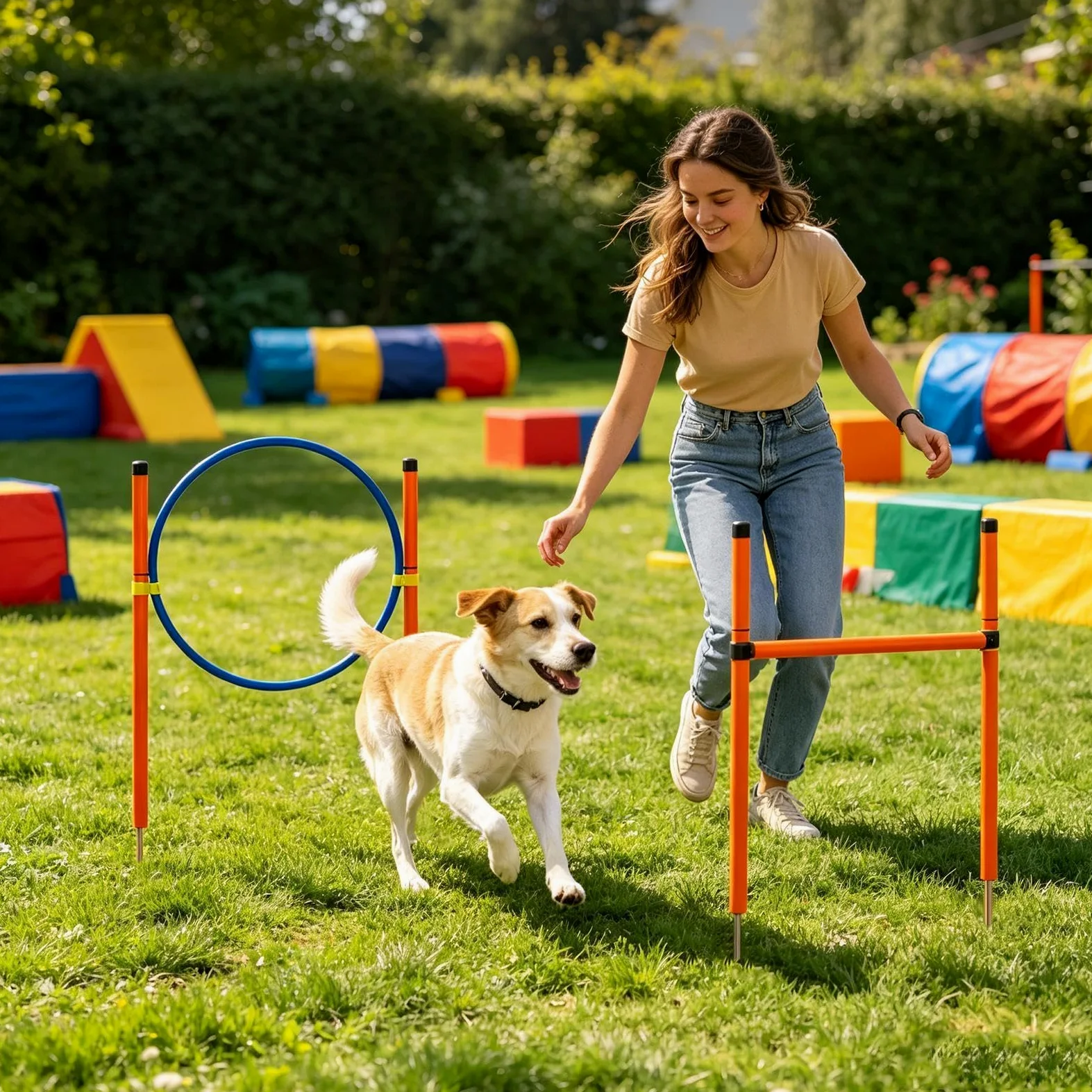 Equipo de adiestramiento en agilidad para perros Juego de Entrenamiento con | equipo lúdico para perros en el jardín Para recreación competición campo zona lúdica playa parque jardín y