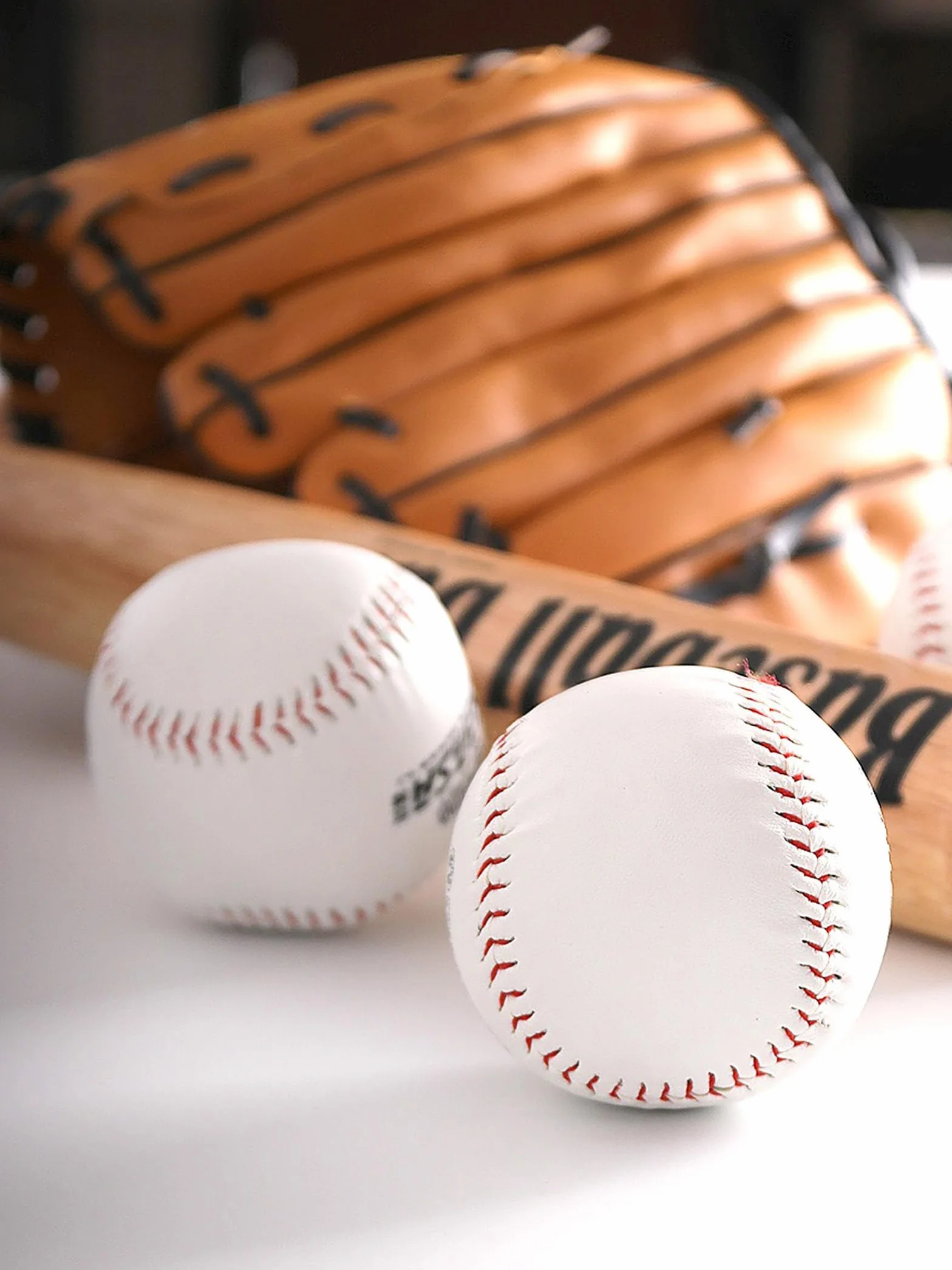 Pelotas de Béisbol Suave de Práctica PU 9 Pulgadas, Reducir Impacto Entrenamiento, 2 Piezas