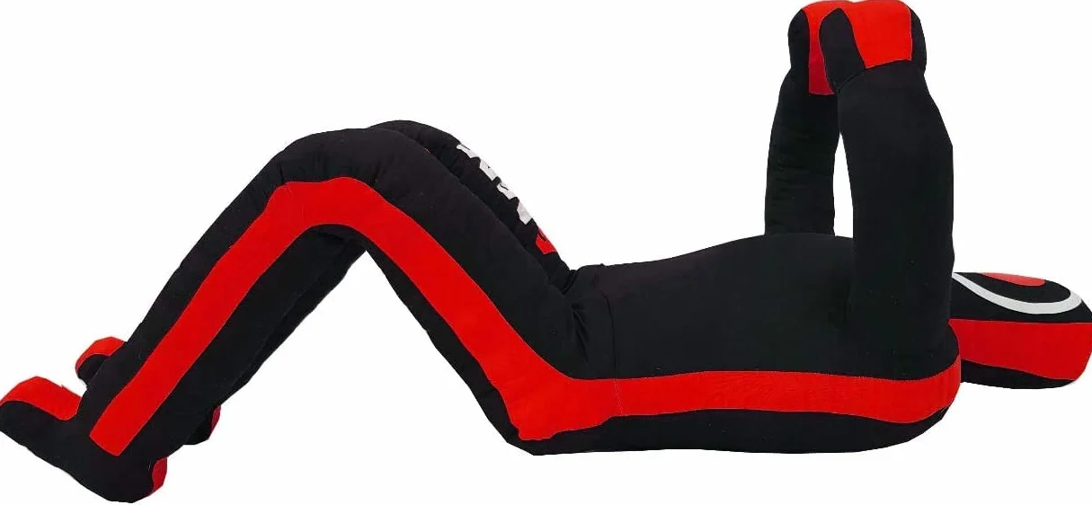 MMA Practice Dummy 70" Black Canvas for Boxing Grappling Wrestling Training