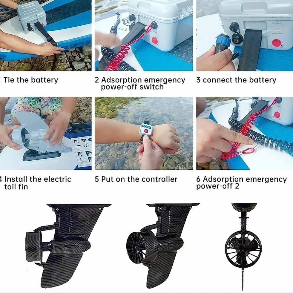 TAHALI Tabla de Surf Eléctrica con Motor a Chorro 24V Velocidad Ajustable