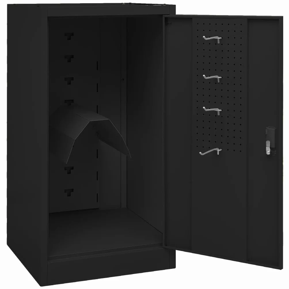 Genérico Armario para sillas de Montar Acero Negro 53x53x105 cm,Soportes para sillas de montar-339605