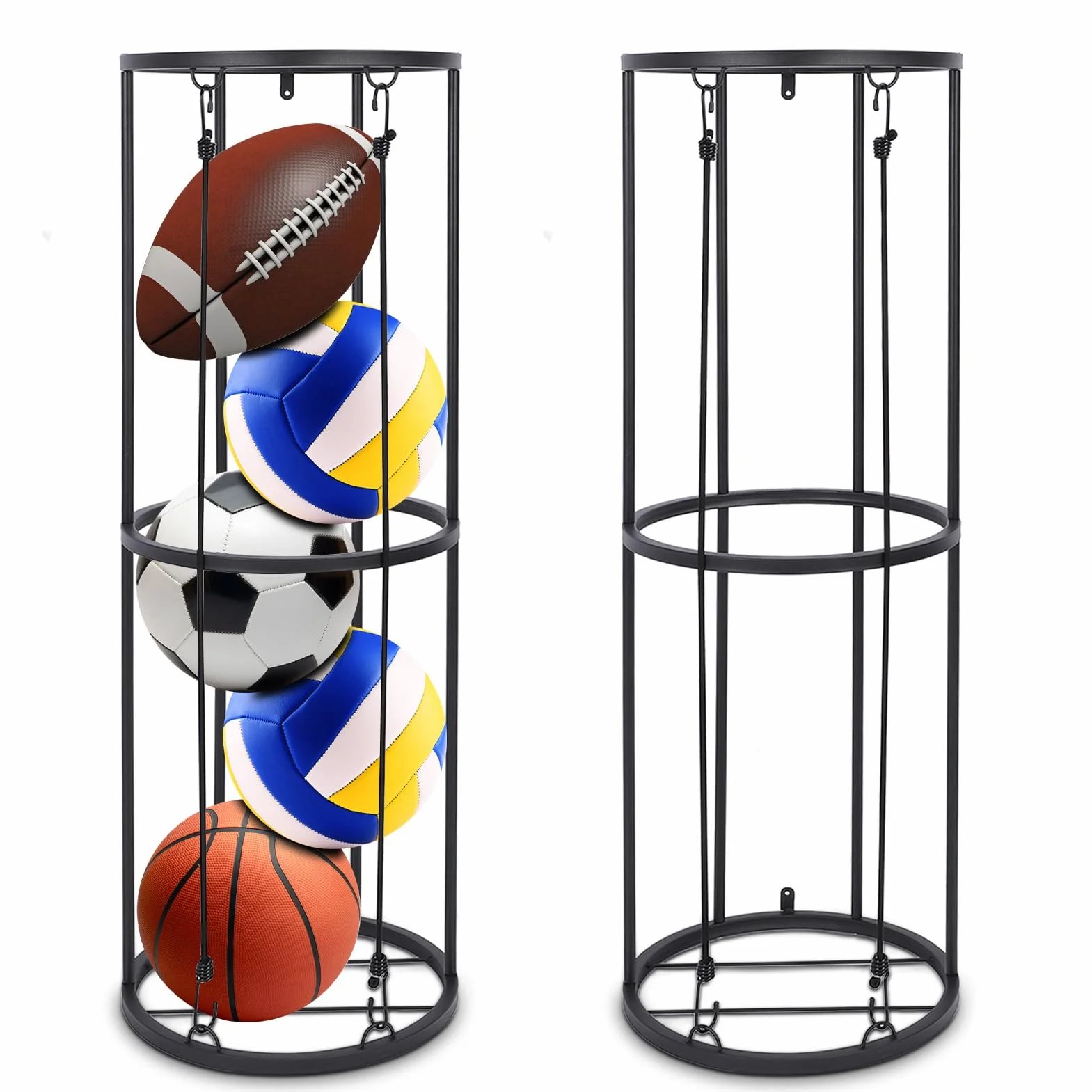 Ballaufbewahrung vertikale Ballregal Garage Organizer abnehmbar Sport Ballhalter Basketball Fußball
