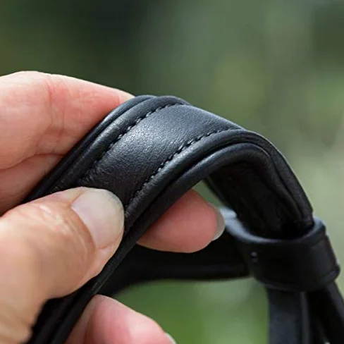 Kieffer - Dobladillo para caballo (muy suave, con perlas y nuca acolchada), color negro, Extra Warmblut