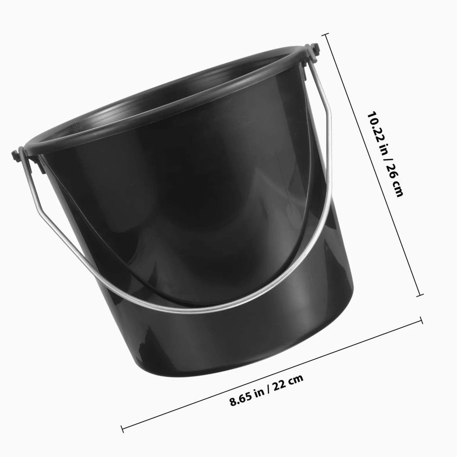 Cubo portátil de 8 litros para alimentación de terneros con asa, solución de riego y alimentación de ganado de plástico duradero, ideal para ganado, cabras y ovejas, uso versátil en granja