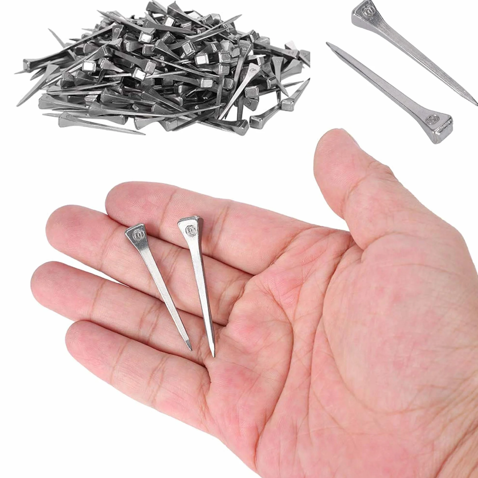 40 Piezas Clavos para Herraduras 54mm - Acero al Carbono Antioxidente - Clavos Estables para Caballos - Reparación de Herraduras/Pezuñas - Plateado