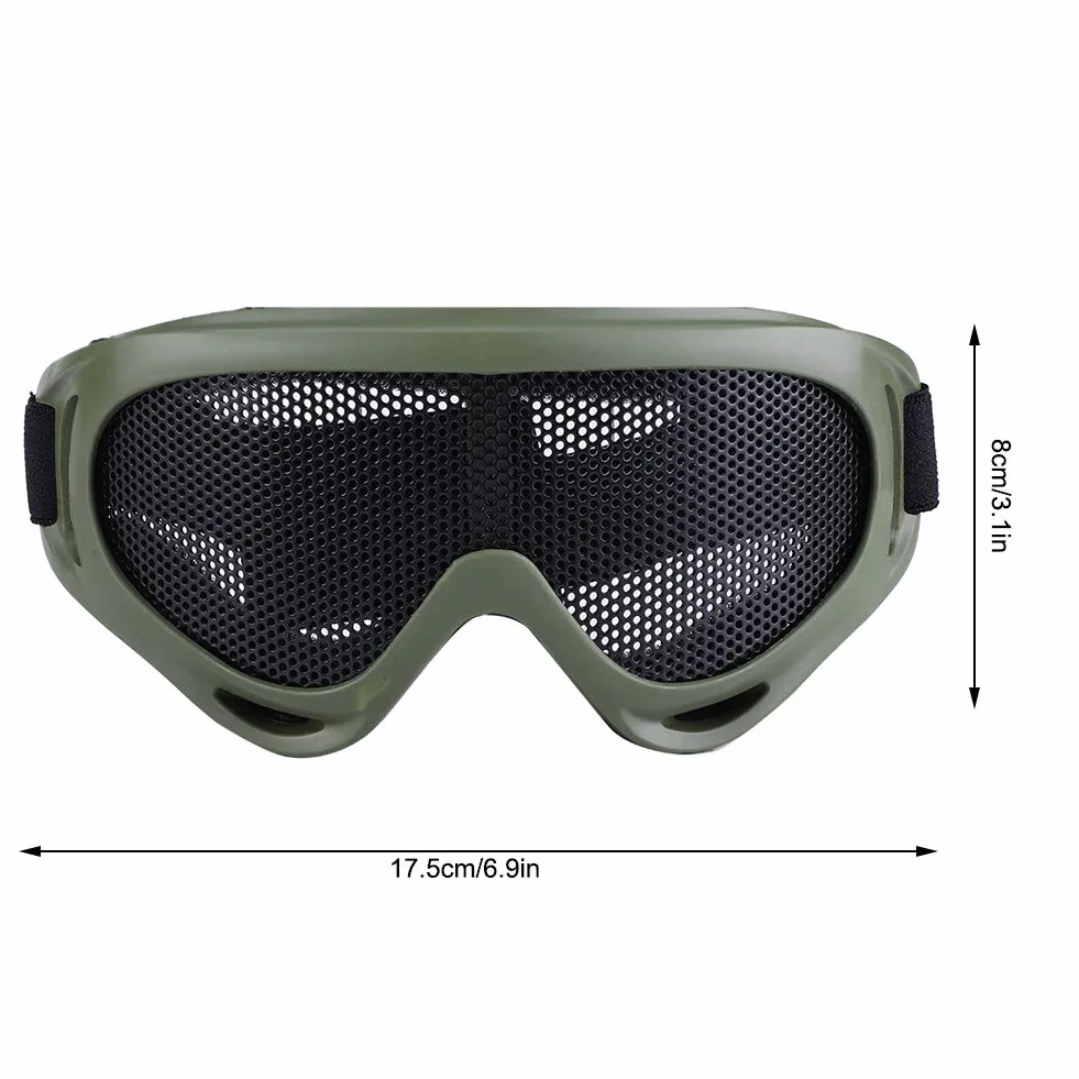 KIMISS X400 Tactics Mesh Airsoft Goggles Outdoor Protection Steel Mesh Paintball Eyewear Army Color