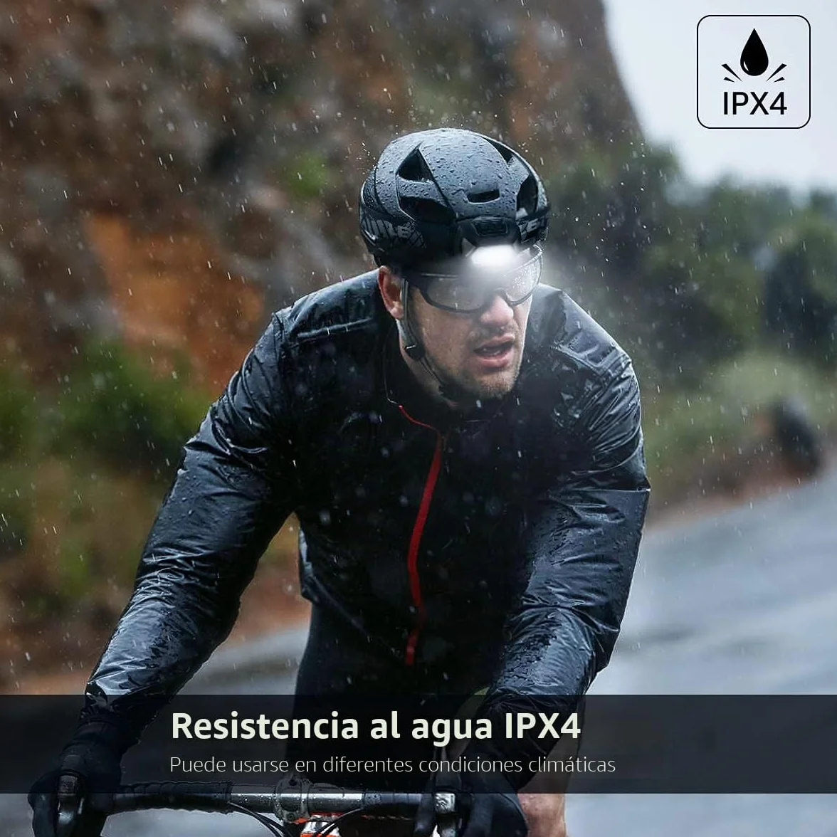 Lepro LE Linterna Cabeza LED 1300lux IPX4 Impermeable Frontal 6 Modos Luz Rojo