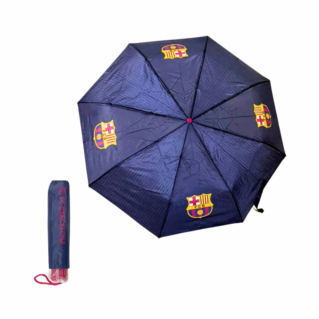 Paraguas FC Barcelona Niño Plegable 96cm Poliéster 8 Paneles