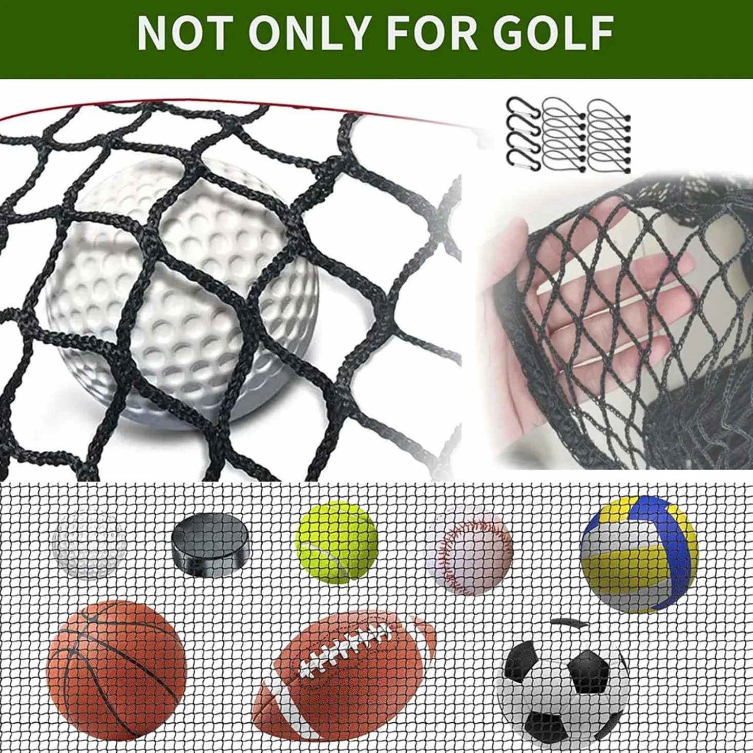 Red Porteria 5x3m Poliéster Alta Densidad 3mm Golf Béisbol Hockey