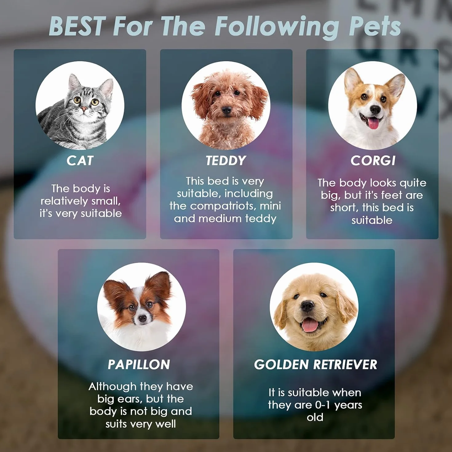 Cama Amarilla para Perros y Gatos 60 cm, Cama Redonda Tipo Donut para Mascotas, Perros Pequeños y Medianos, Felpa Suave de Pelo Largo, Funda Extraíble Lavable, Base Antideslizante para Casa