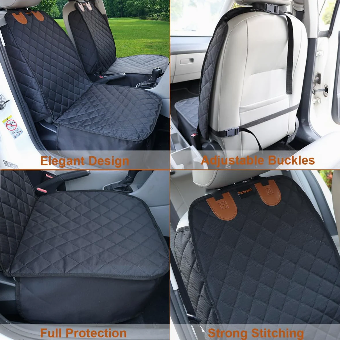 Pet Items - Funda de asiento para coche y perro, funda de asiento delantero para perro