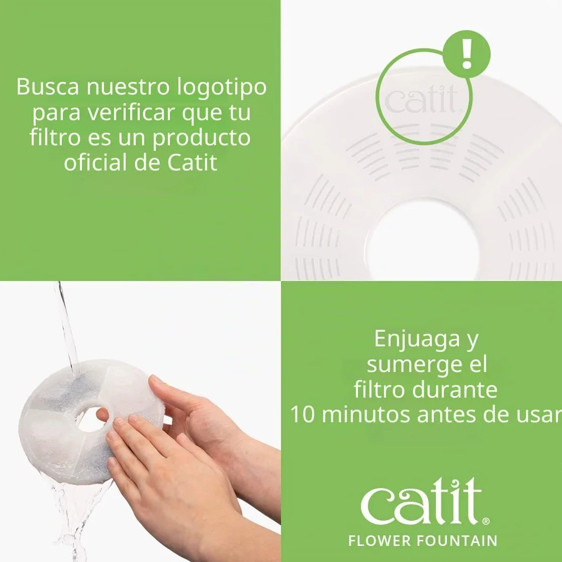 Catit 43742W Bebedero Fuente Flor 3, 3 L