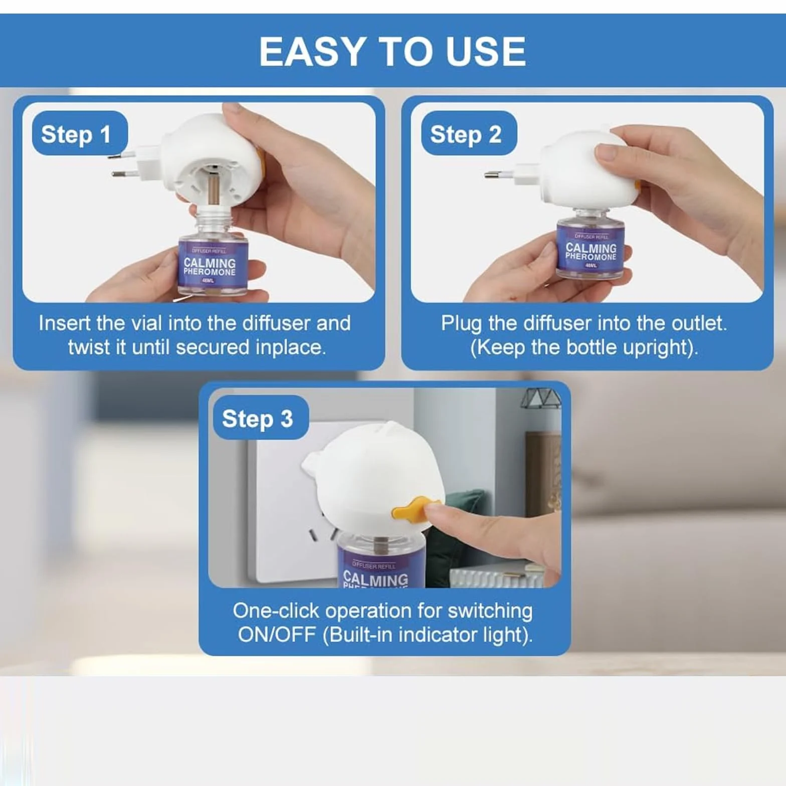 Petwellness Diffuseur Chat, Petwellness Diffuseur Chat Pour Arrêter De Faire Pipi Partout 6 En 1, Pet Wellness Diffuseur Pheromones Chat, Soulage Le Stress Anxieux,Réduit Les Bagarres (6 Bouteilles)