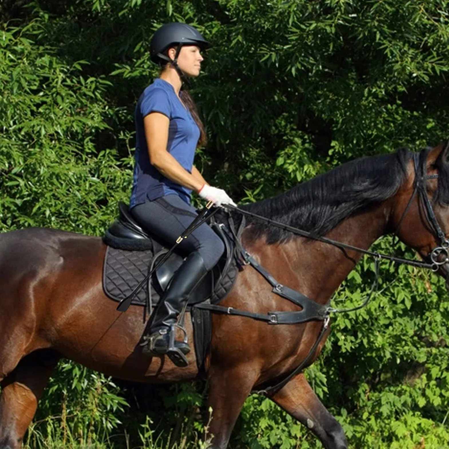 Fusta de Cuero Sintético para Deportes al Aire Libre, Entrenamiento Diario, Competiciones de Salto