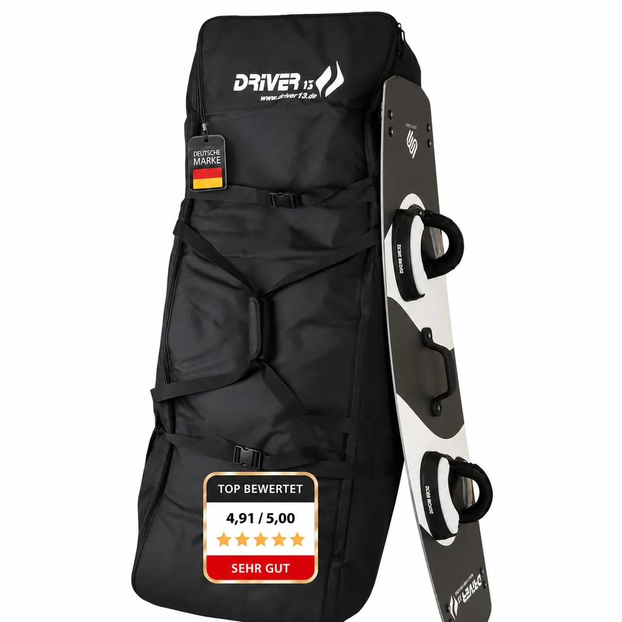 Bolsa de Viaje para Kiteboard Traveler 152 cm, 266 L, Negro