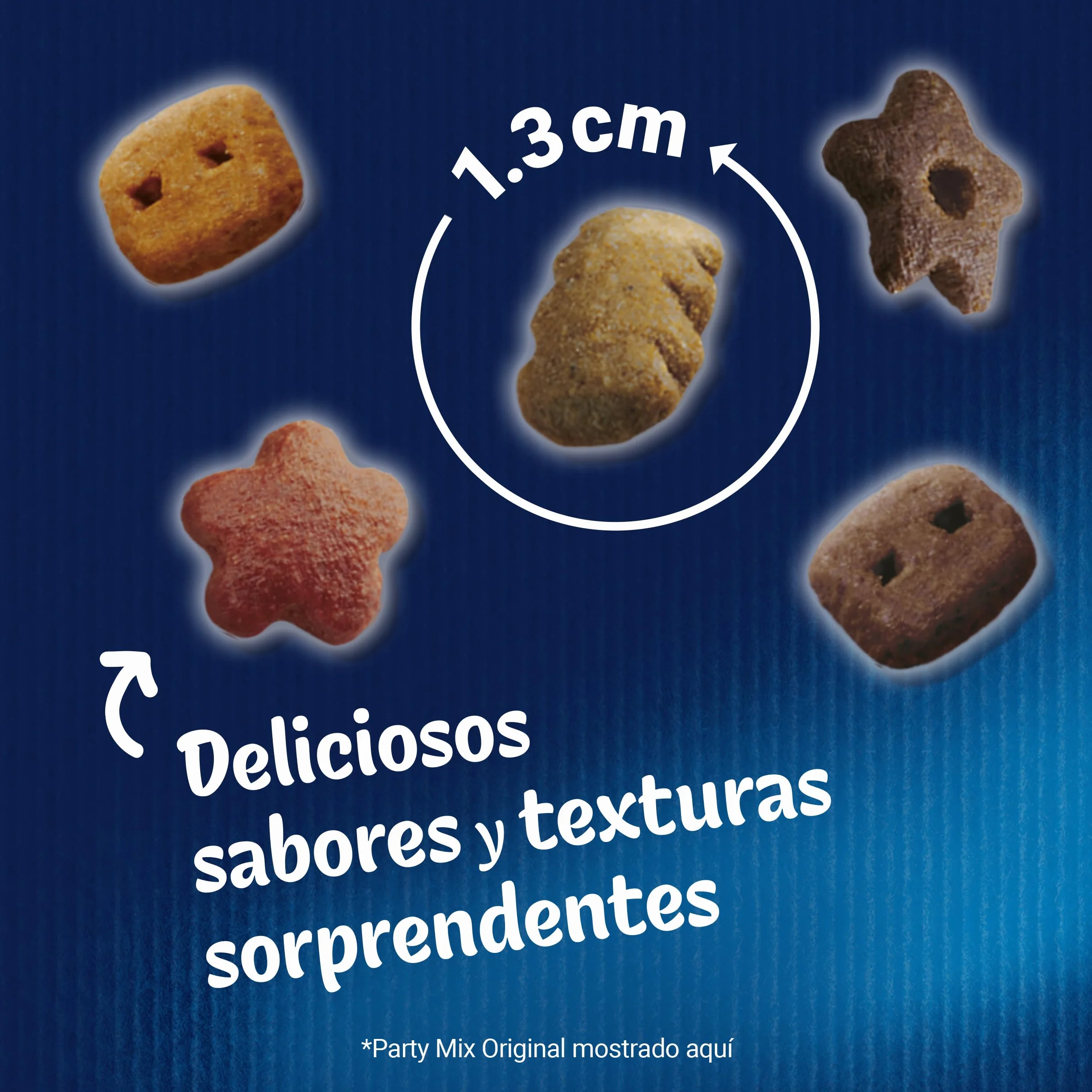 Purina Felix Party Mix Original, Snack para Gato Adulto, Premio para Gato con Pollo, Higado y Pavo, Pack de 5 Bolsas de 200g