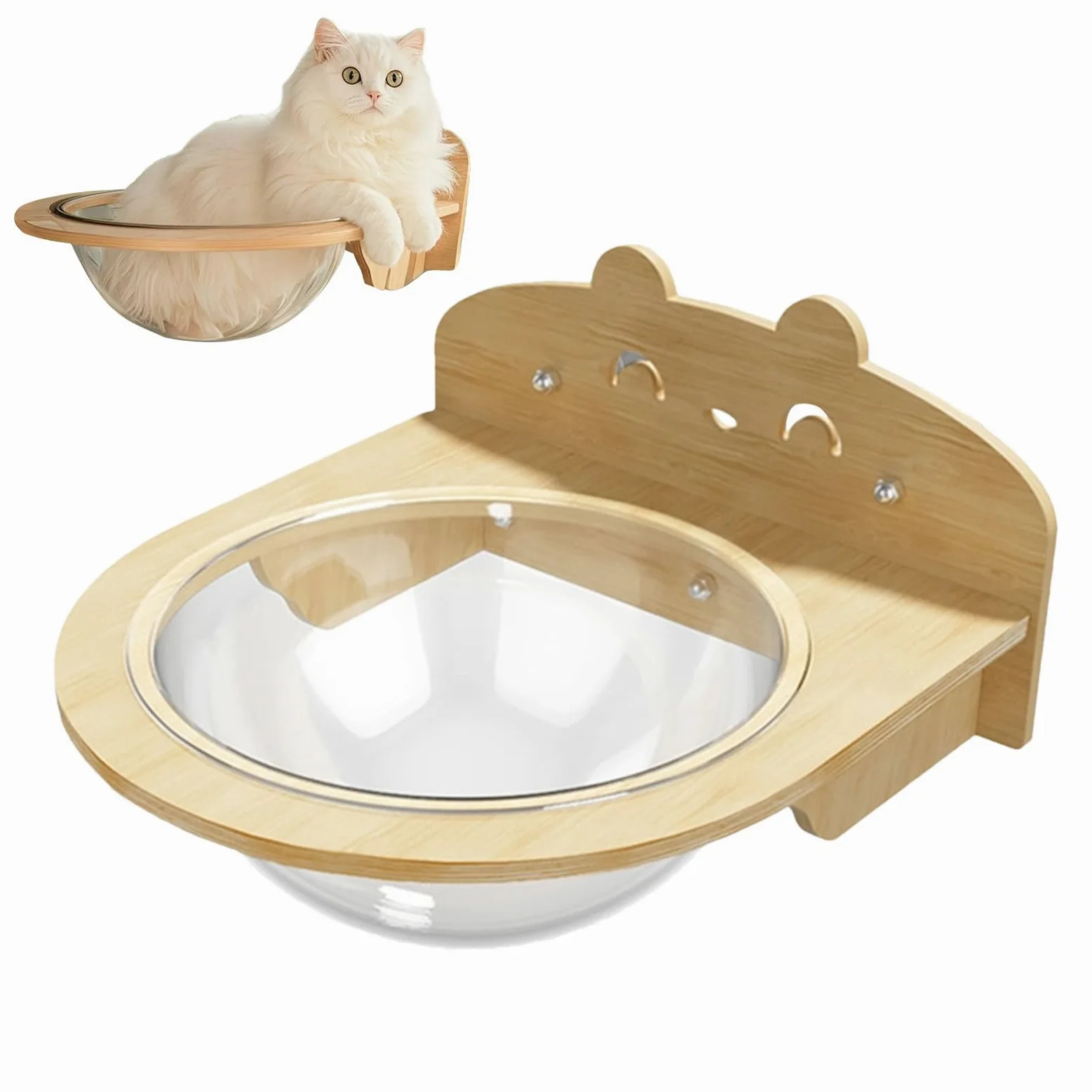 Hamaca Ventana Gatos Ahorro Espacio para Escalada | Hamaca Ventana Gatos Con Ventosas Mascota Apartamento Pequeño Oficinas En Casa Salones Dormitorios Cocinas Patios Terrazas