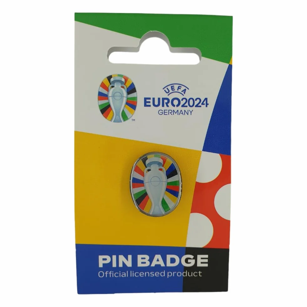 Réplica Miniatura del Logo Euro 2024 Pin UEFA 30mm 2D Tarjeta de papel