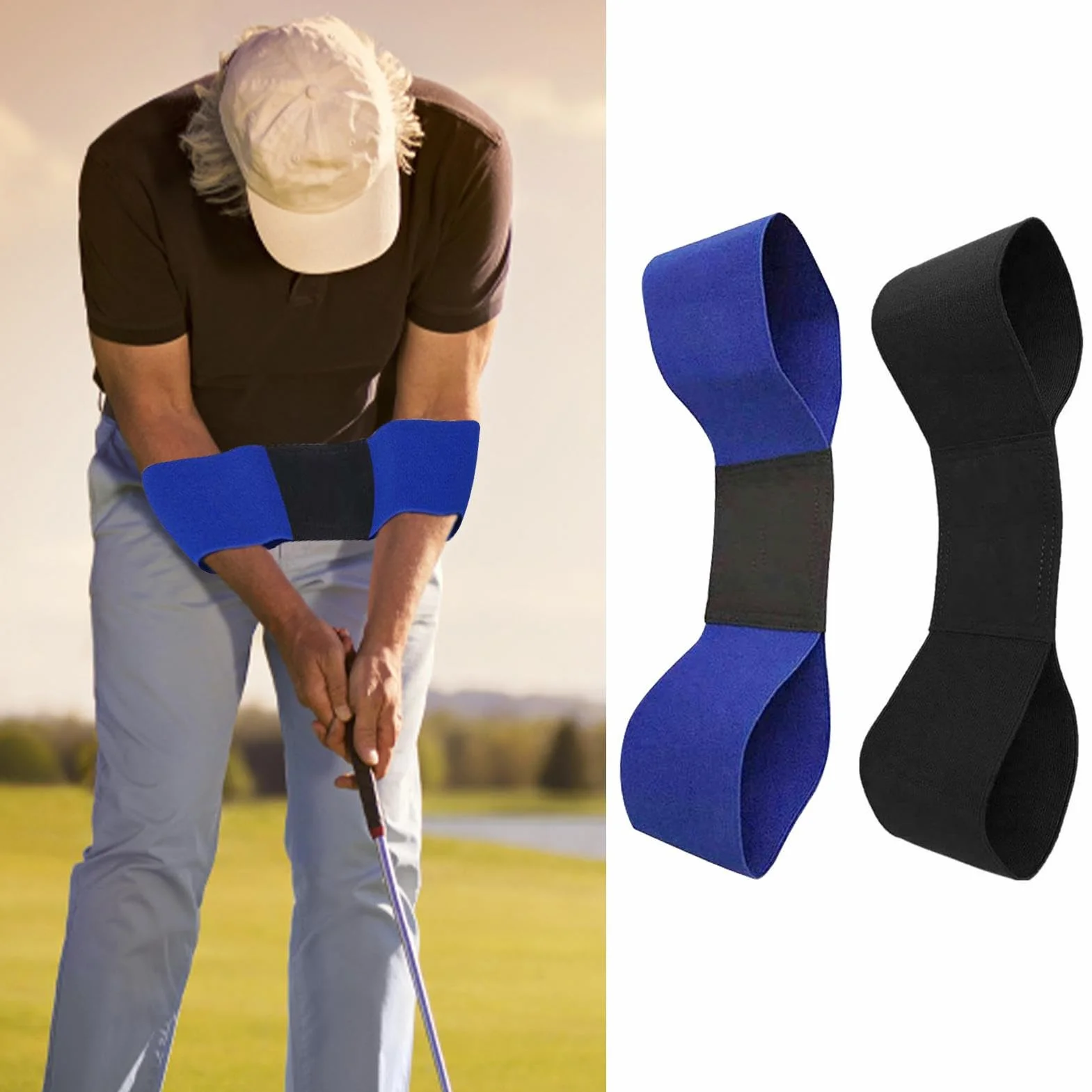 Murman 2 Pezzi Golf Swing Trainer Aiuto, Cintura Di Correzione Postura Braccio per Principianti