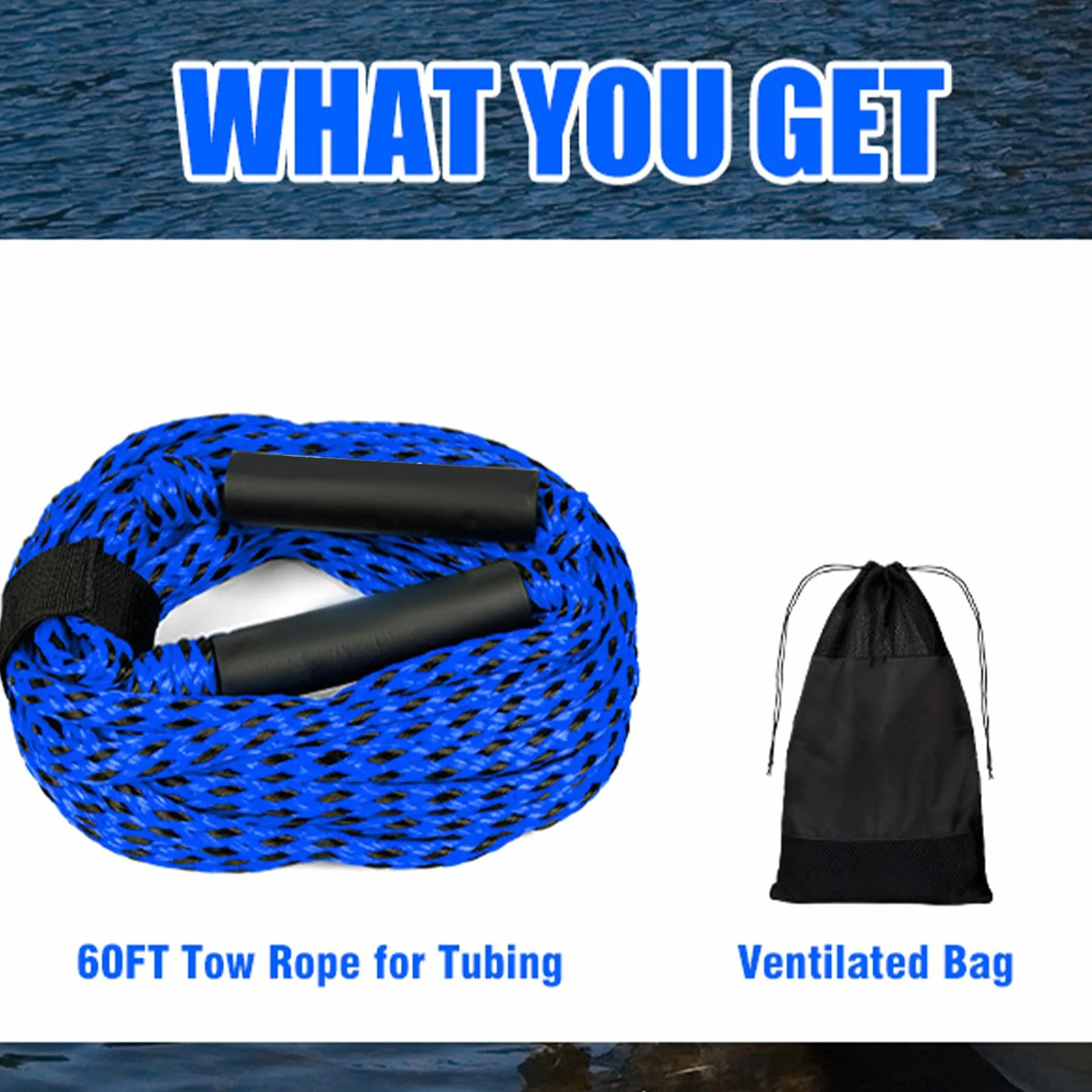 Cuerda flotante de seguridad para kayak, cuerda de arrastre para barcos, remolque, rescate, pesca