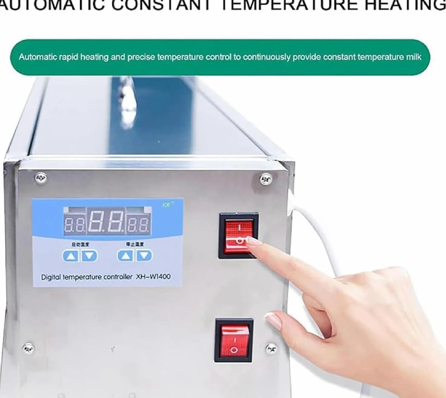 Biberón automático de alimentación para lechones con temperatura constante y pezones de silicona para una estación de alimentación eficiente de granja, promueve el crecimiento saludable de los
