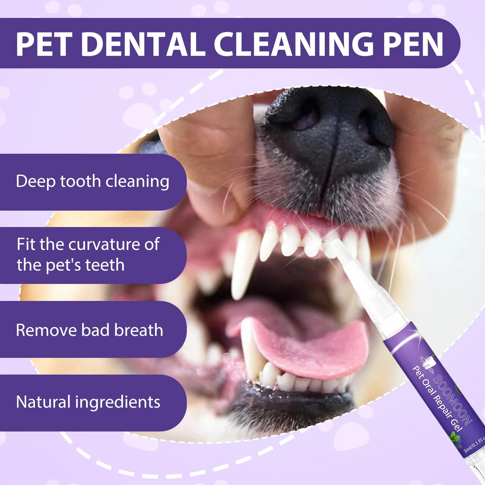 3 Piezas Pet Oral Repair Gel, BolíGrafo para El Cuidado Bucal De Mascotas, PortáTil La Limpieza Dental, BolíGrafo El Aseo Diario De Mascotas, para Gatos Y Perros
